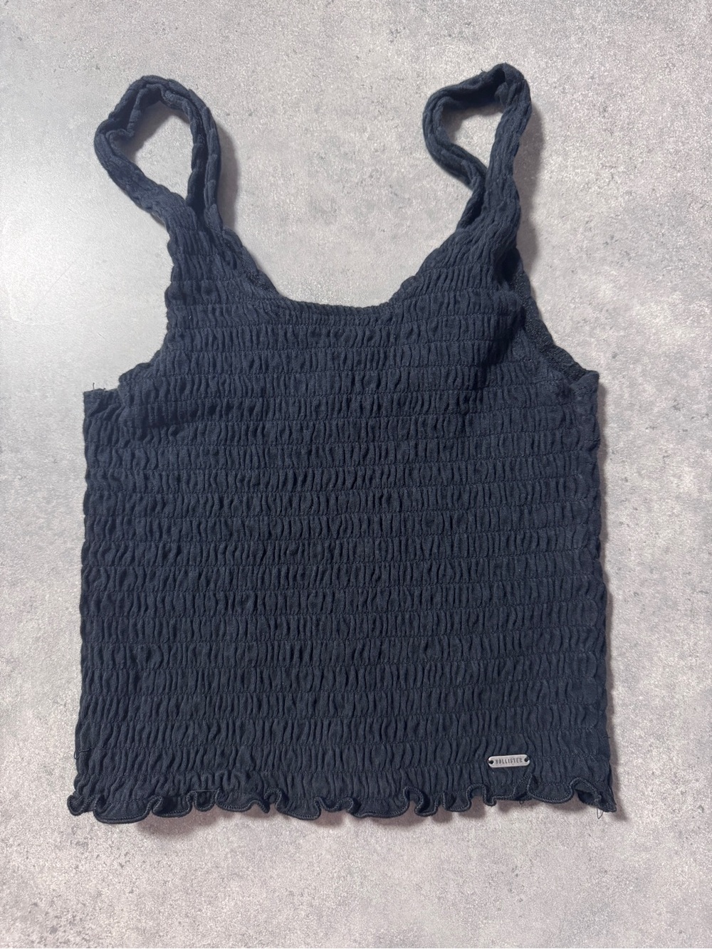 Hollister Black Smocked Tank Cami